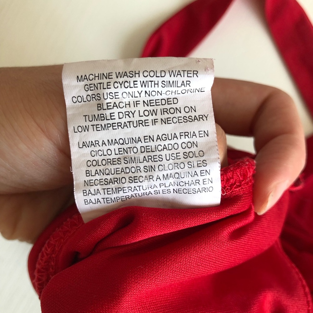 Meraki red crop top that cross crosses in the back size L Large - Picture 6 of 9